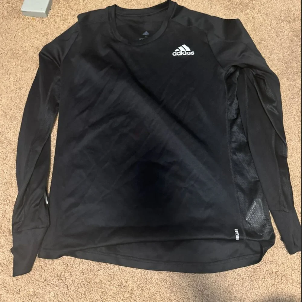 Men's Adidas Runnign Aeroready Long Sleeve Top - Picture 1 of 4